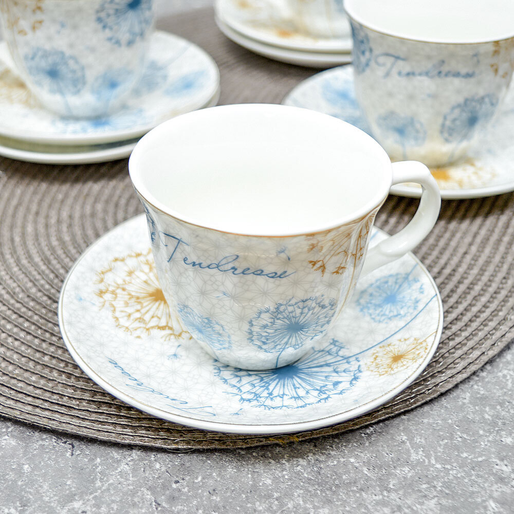 Чайный набор 12 предметов 220мл в круглой коробке (00108891)