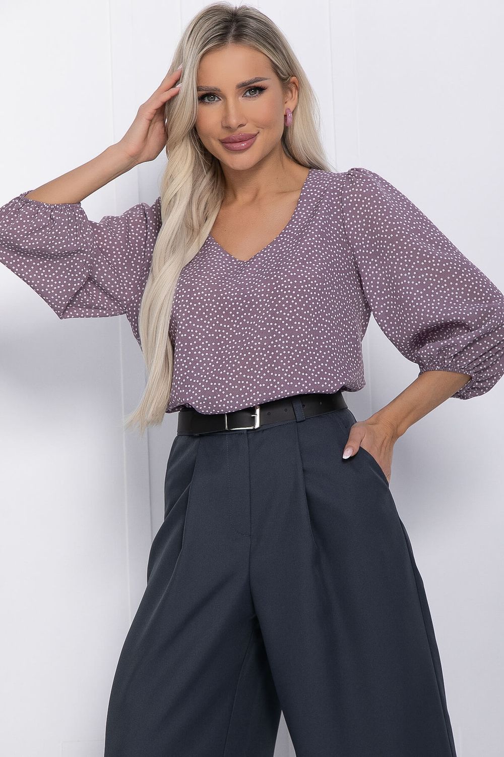 Брюки Марлен НЬЮ (серо-голубые) Б12251-2 LT Collection