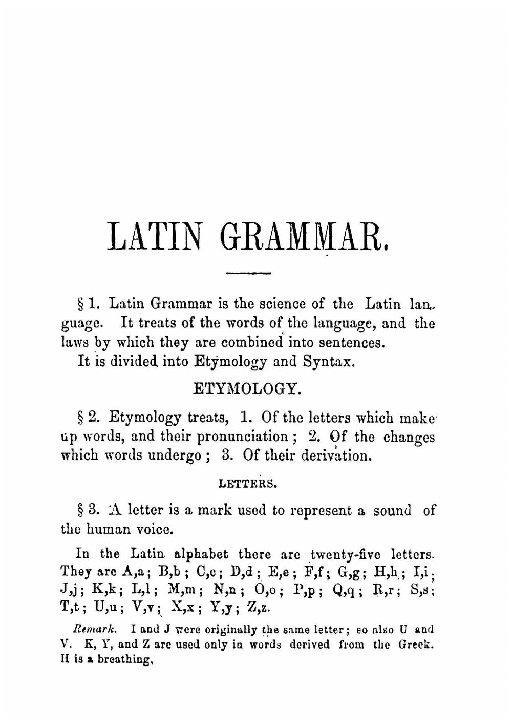 A grammar of the Latin language | William Bingham