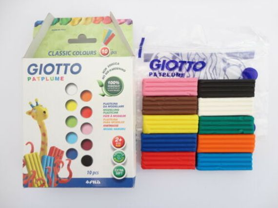Пластилин Giotto Patplume (10 цветов, 20 гр)