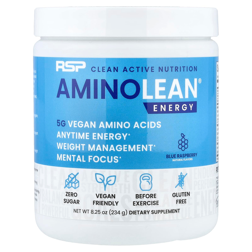 RSP Nutrition, AminoLean, голубая малина, 270 г (9,52 унции)