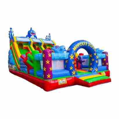 Коммерческий надувной батут «Морская волна 3», 10*6*6 м