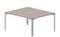 Составной стол на 2 рабочих места 158х136,6х75см (2 металлических  аутлета)