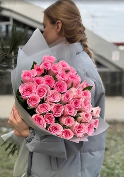 Букет из 35 роз Мандала 60см