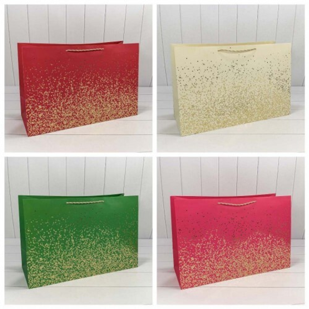 Пакет подарочный 64 х 42 х 25 см Набор 4 шт "Золотые вкрапления" (Микс)