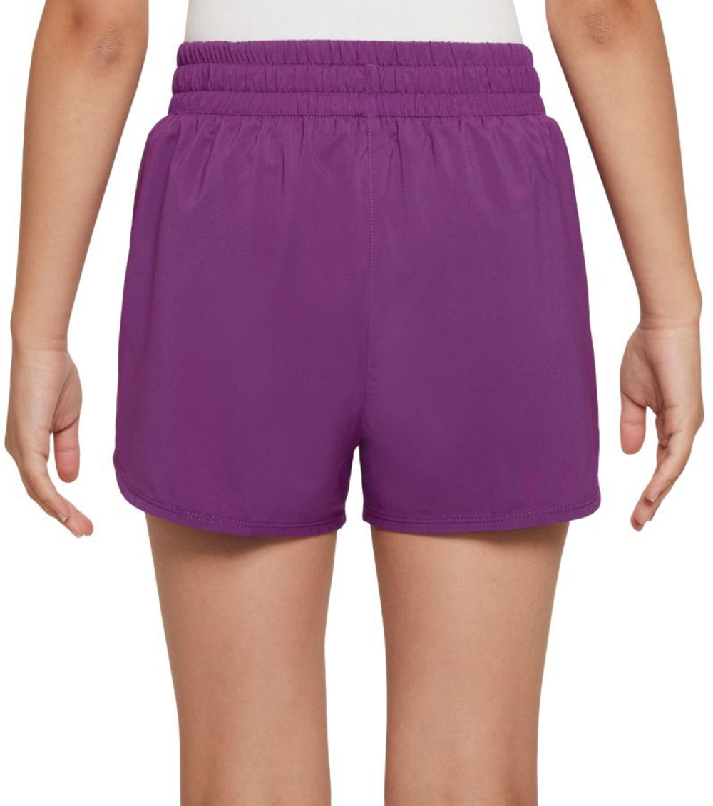 Детские шорты Nike Kids Dri-Fit One High-Waisted Woven Training - viotech/white
