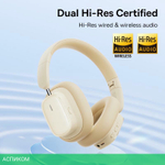 Наушники Baseus Bowie H1i Noise-Cancellation Wireless Headphones Stellar White (A00050402223-00)