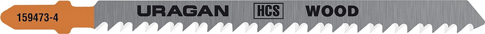 URAGAN T301CD, T-хвост., по дереву, HCS, шаг 4 мм, 100 мм, 2 шт, полотна для лобзика (159473-4)