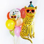 Шар (47''/119 см) Фигура, Леопард в солнечных очках, 1 шт.