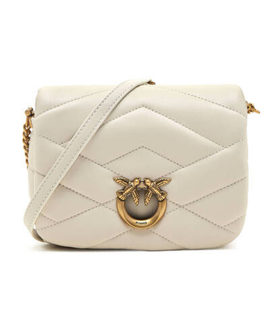 Кожаная сумка-мессенджер LOVE CLICK PUFF BABY SHEEP Pinko - белый(101584 A1ET)