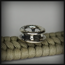 Бусина - вставка для браслета "Валькнут" , мельхиор