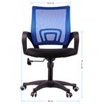 Кресло оператора OfficeSpace SP-M96, ткань, спинка сетка синяя/сиденье TW черная, механизм качания