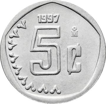 5 сентаво 1997 Мексика