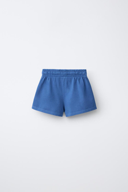 ZARA ШОРТЫ ИЗ МЯГКОЙ ТКАНИ, СИНИЙ