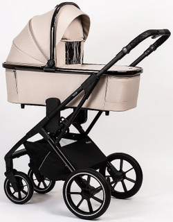 Детская коляска Peppy Tecla 2 в 1 Stone Chrome Edition (Бежевый)
