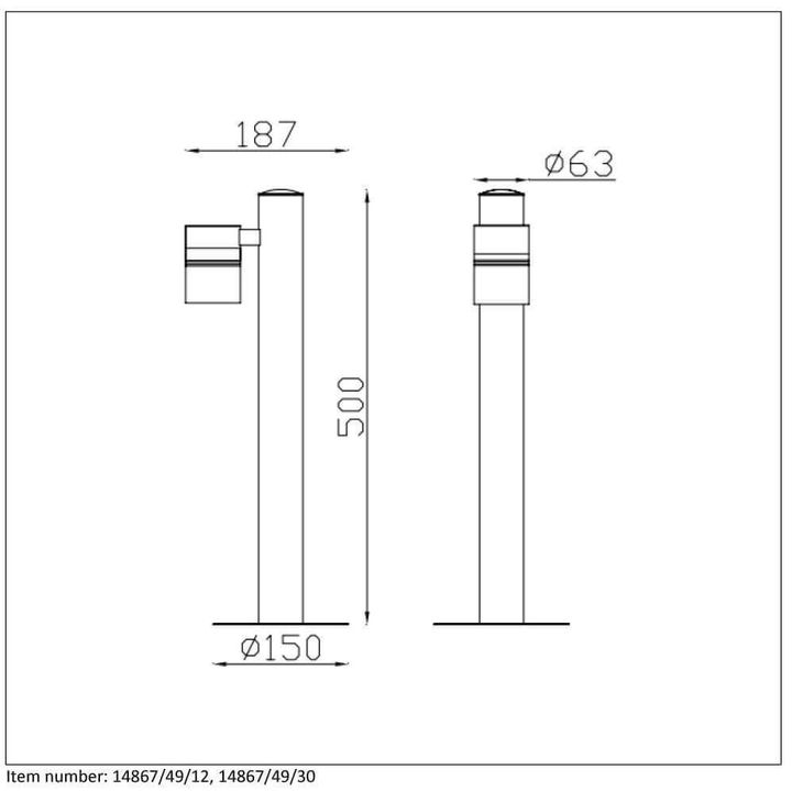 Уличный светодиодный светильник Lucide Arne-Led 14867/49/30