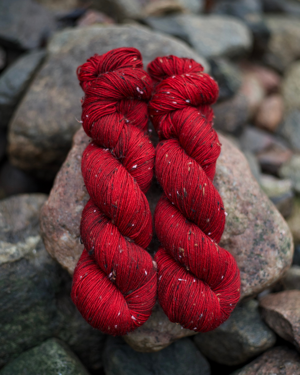 Носочный твид "Deep red"