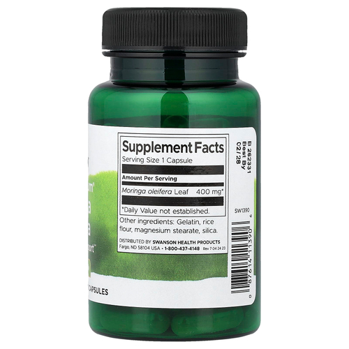 Swanson, Full Spectrum®, моринга масличная, 400 мг, 60 капсул