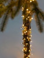 Елка на ножке «Торшер» с гирляндой встроенной (Литая хвоя) 210 см / 2,1 м