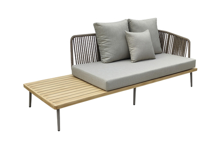 Диван трехместный 220x84x75см Garda Decor Bayley серый 129KN-03046