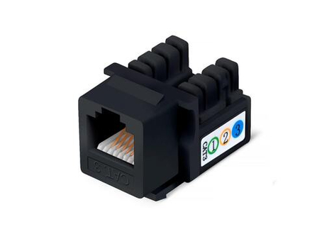 Вставка Keystone Jack, RJ-45(8P8C) Ripo, угол 90 градусов, 110 IDC, черная