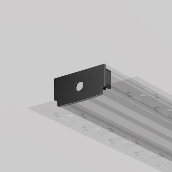 Комплект заглушек (для профиля 61x14) 2 шт., ALM-6114-B-EC 642013 Led Strip 642013