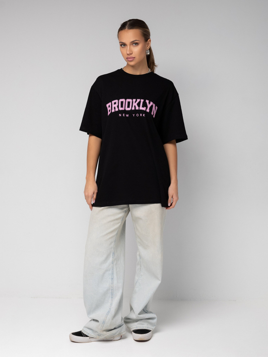 Футболка оверсайз с принтом Brooklyn