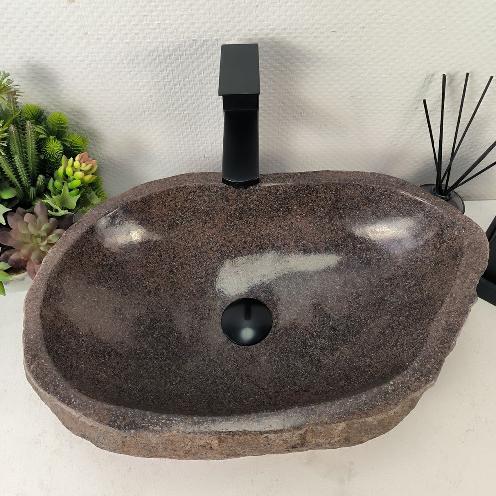 Раковина из речного камня RS-65036 51*35*16 0857