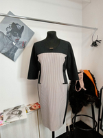 Платье чёрное комбинированное.Размер 50/52.Производство Турция.