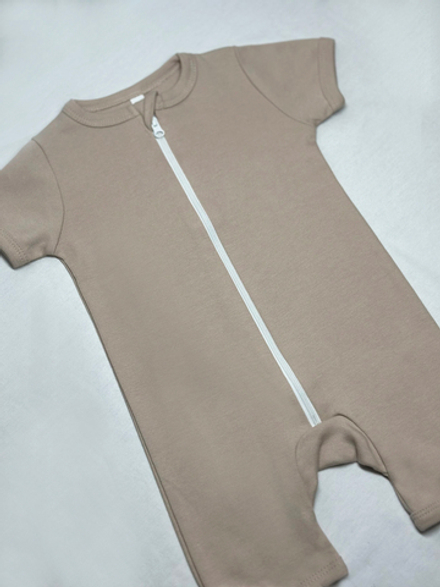 Полукомбинезон-песочник на молнии Светлый кофе RinaAmari