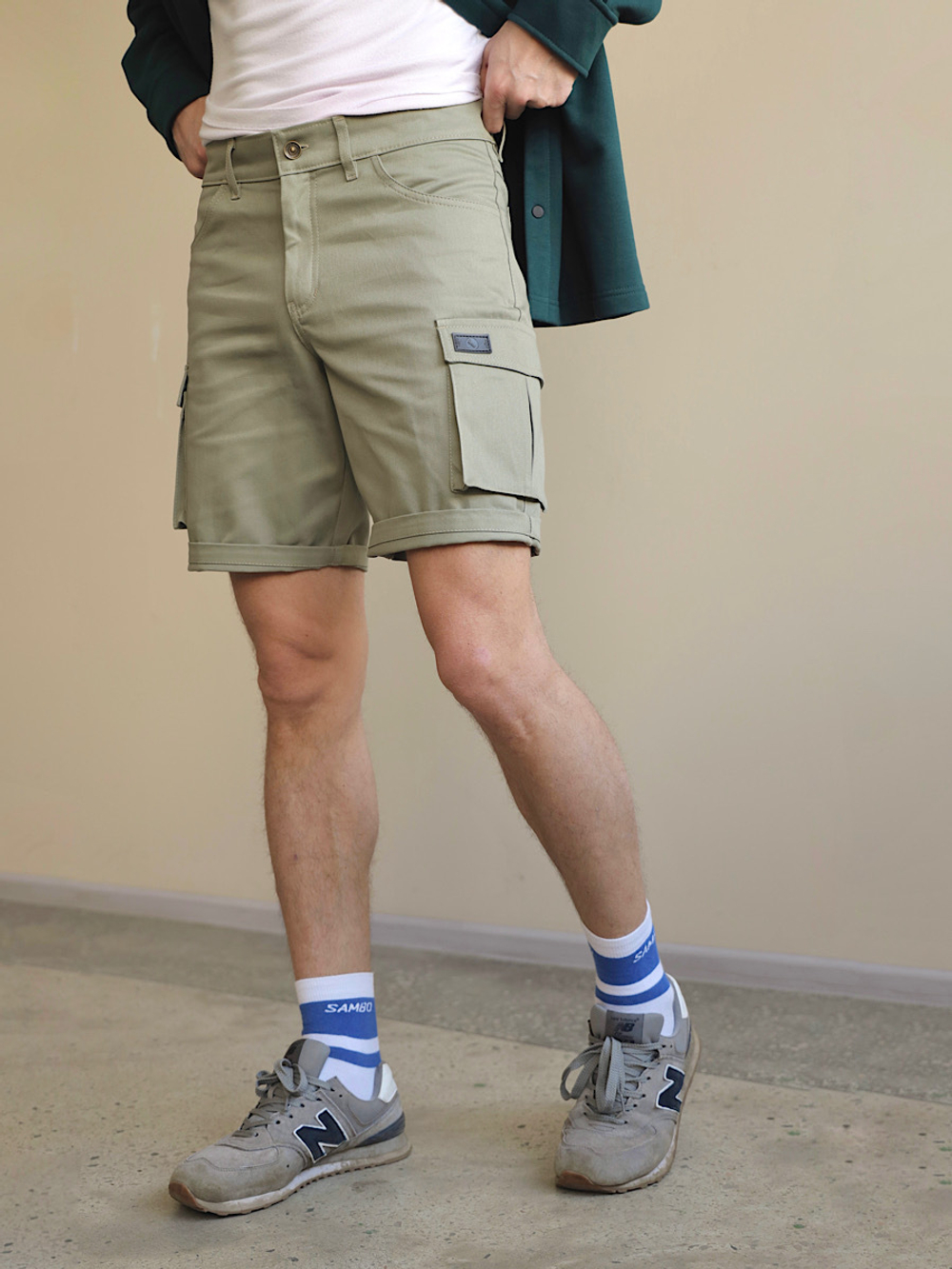 Шорты карго мужские фисташка Город Горький