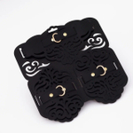 Фигурный набор для БДСМ-игр с узорами и золотистой фурнитурой (Цвет: черный)