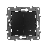 Выключатель 2х-клавишный с подсветкой/индикацией 10А 250В антрацит ETIKA Legrand