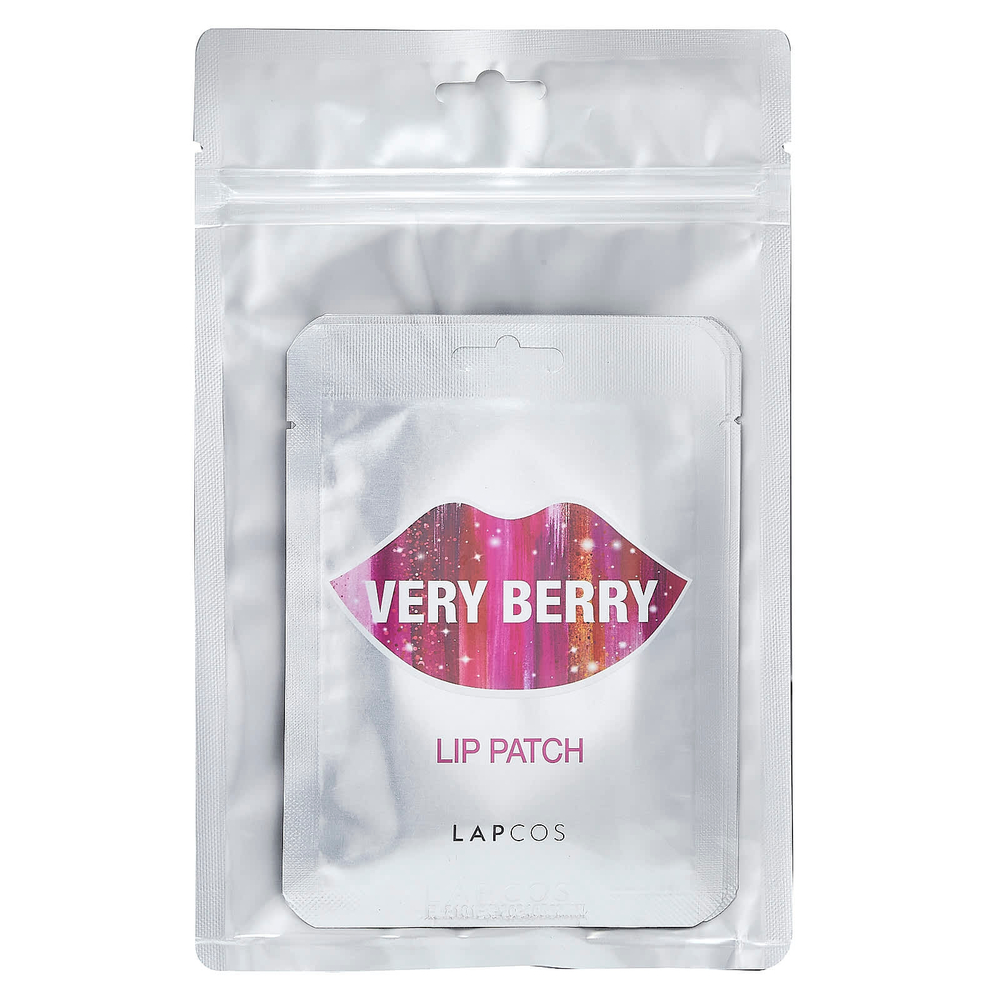 Lapcos, Патчи для губ, очень ягодные, 5 патчей по 0,1 унции каждый