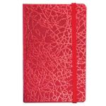 Записная книжка А7, 64л., обл. кожзам, тиснение, Brauberg Irida, красный