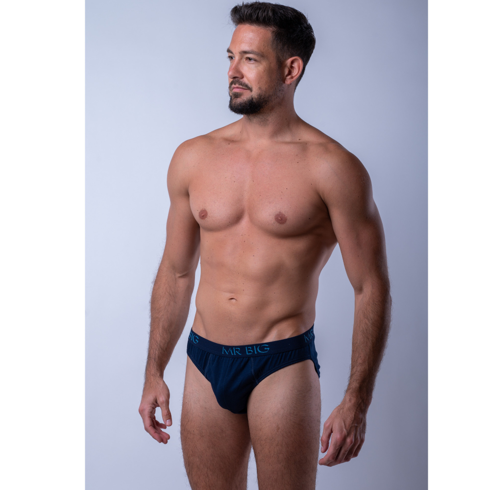 Мужские трусы слипы темно-синие MR. BIG MB102 dark blue