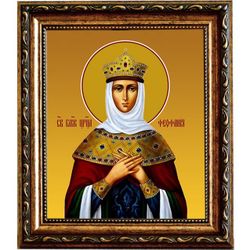 Феофания Византийская, блаженная императрица. Икона на холсте.