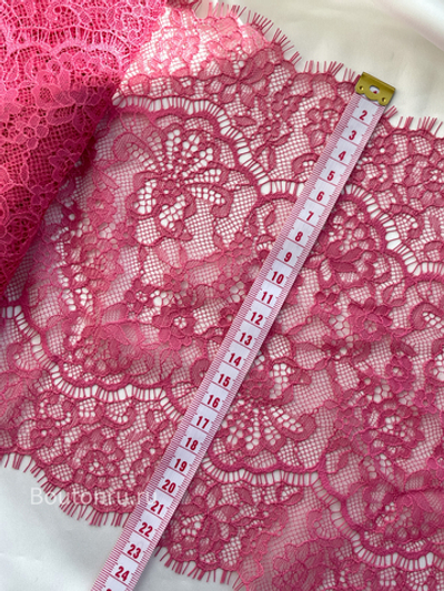 Кружево 12 розовое 220 мм купон