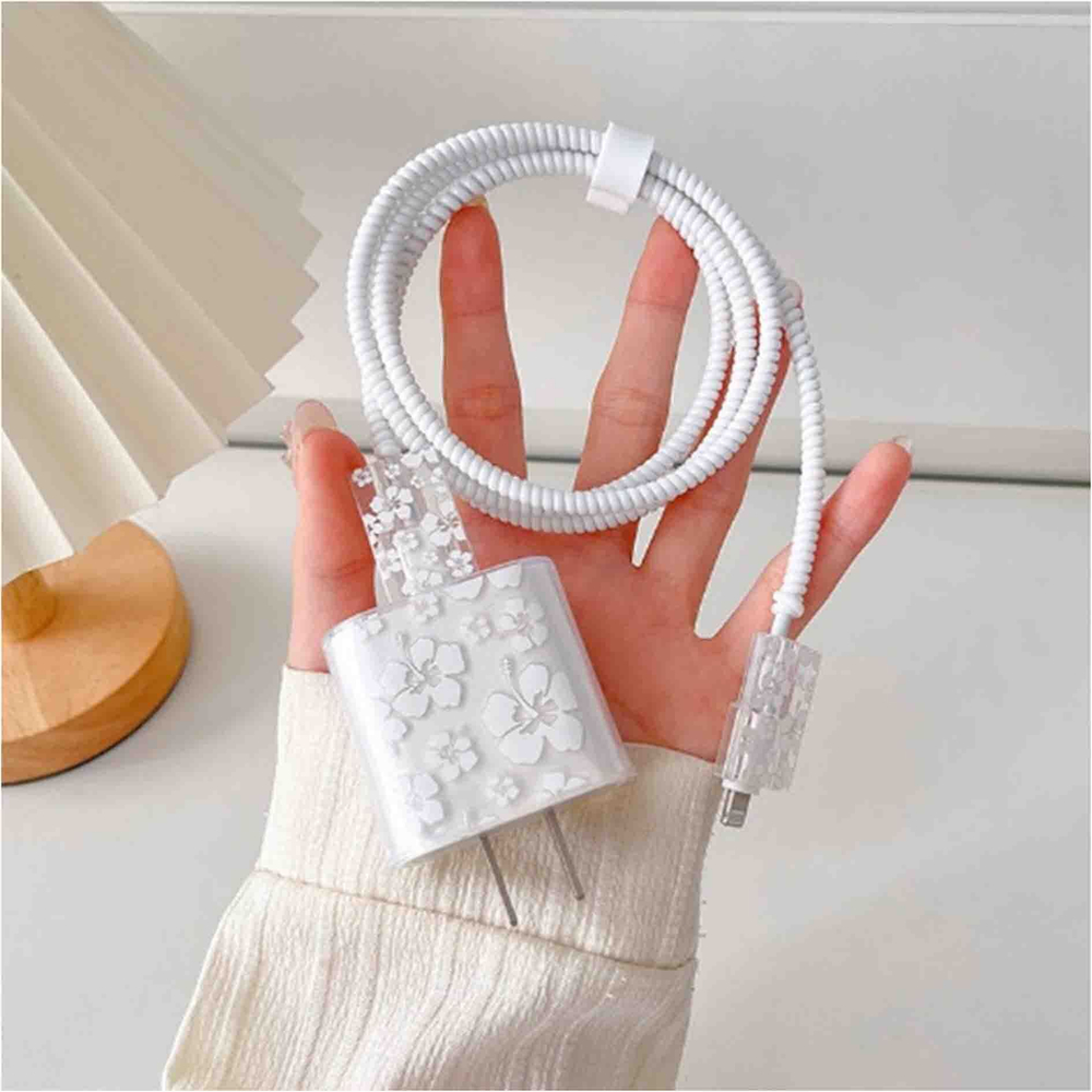 Защитный чехол для зарядного устройства с цветами