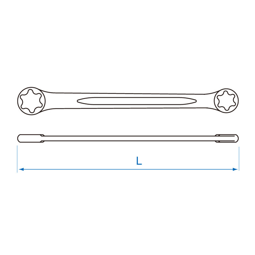 KING TONY (1406PR) Набор накидных ключей, Е6-Е24, кейс, 6 предметов