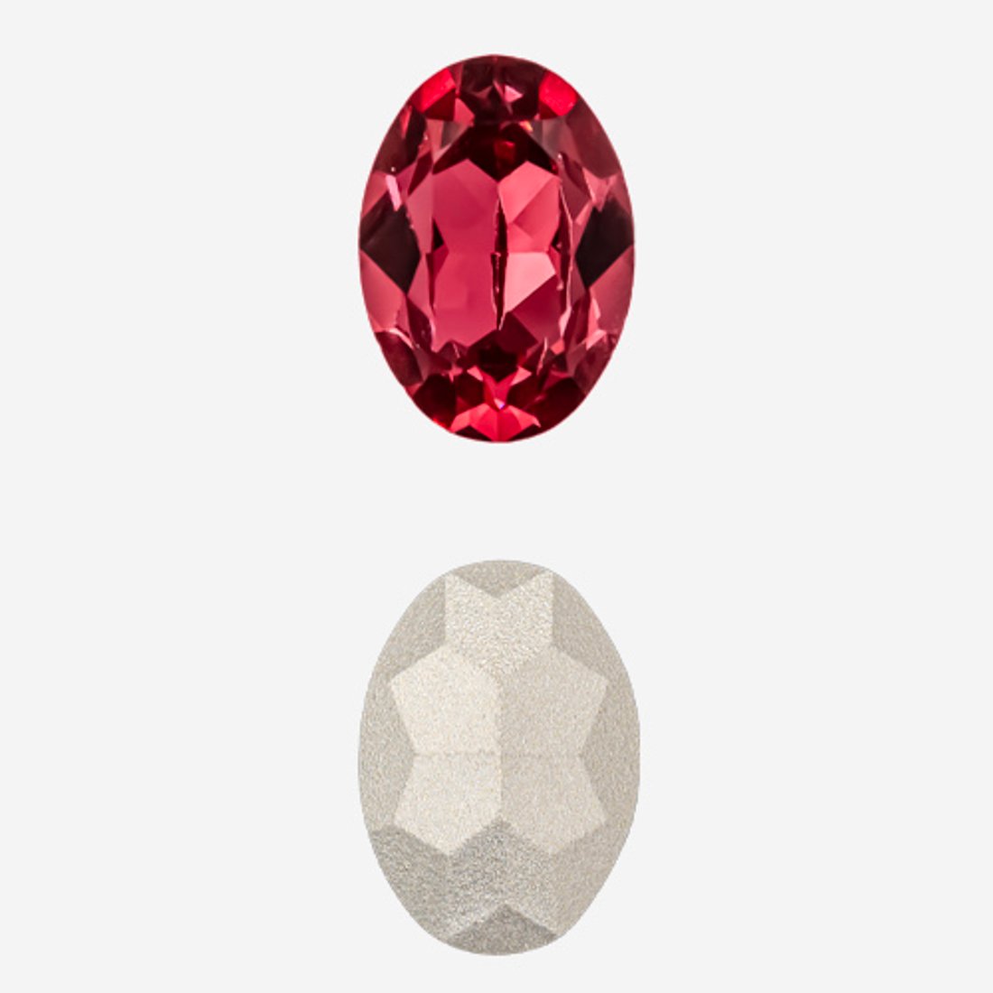 Кристалл Овал (Oval Fancy Stone), оттенок "Light Fuchsia", 14*10мм