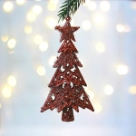 Подвеска «Сказочная ель» 14 см, Янтарь