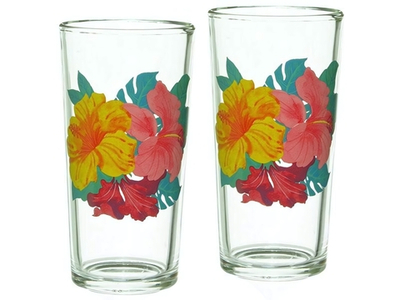 Набор стаканов "Гибискусы" 6шт 230мл (высокие)