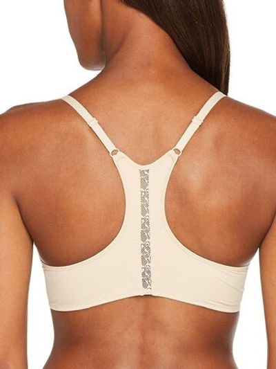 Бюстгальтер c фронтальной застежкой и Т-образной спинкой (Размер: 75D) (Цвет: бежевый)
