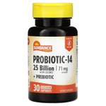 Sundance Vitamins, Probiotic-14, 30 вегетарианских капсул (35,5 мг в 1 капсуле)