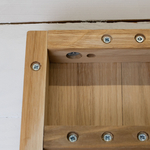 Зеркало настенное прямоугольное Пиафорте 1195х630 с деревянной рамой / зеркало в прихожую из массива дикого дуба