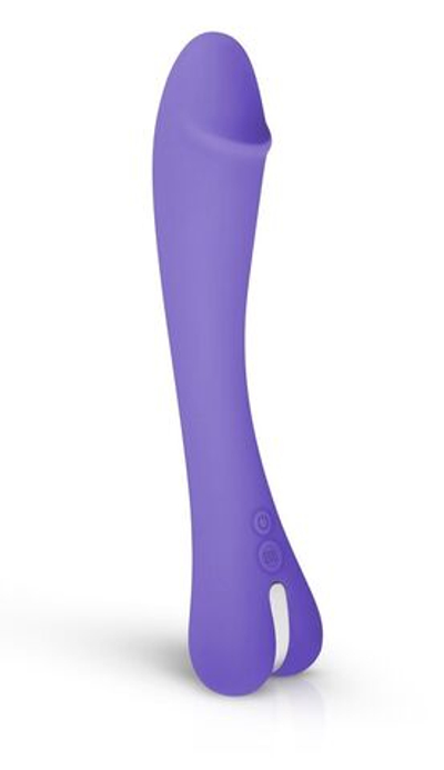 Фиолетовый вибратор для G-стимуляции Gili G-Spot Vibrator - 22 см. (Цвет: фиолетовый)