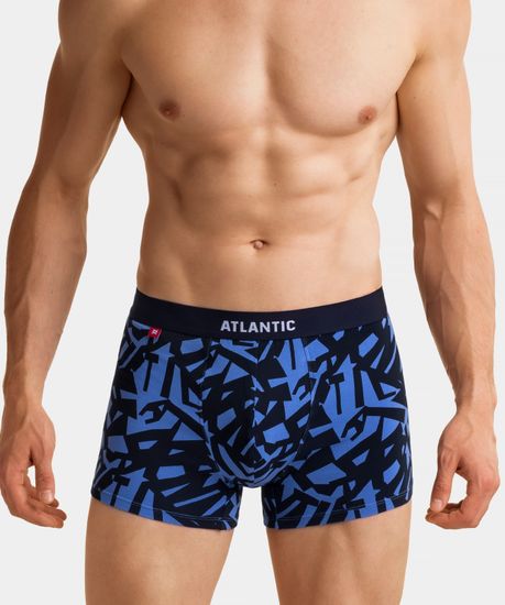 Трусы мужские боксеры (3шт), Atlantic 3MH-022, светло-голубой+темно-синий+серый меланж