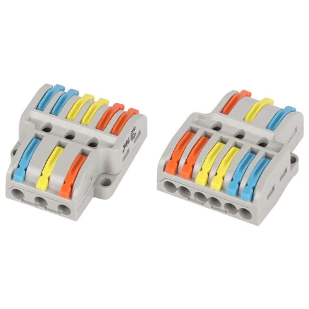 Клемма ЭРА NO-225-459 проходная разветвительная 222-4136 с рычагами 3/6 полюсов 0.08-2.5/4 мм2 упаковка 1 шт