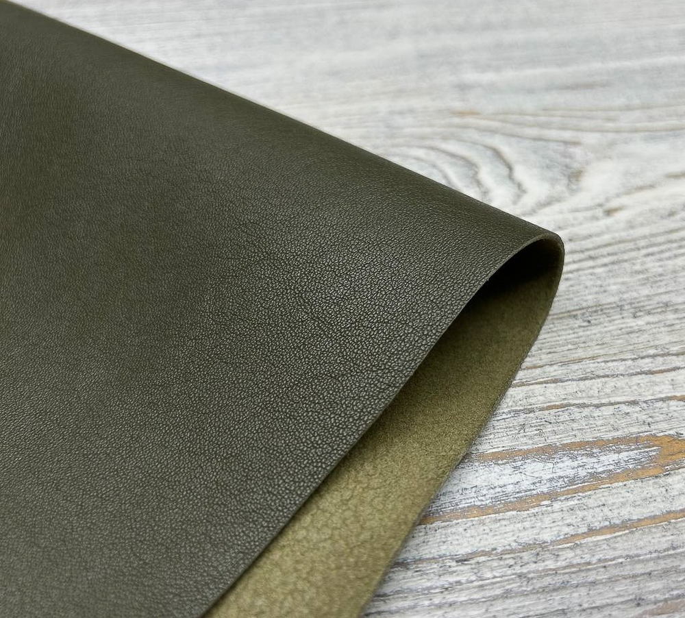 Фактура кожи козы Poncho Lux цвет Military Olive